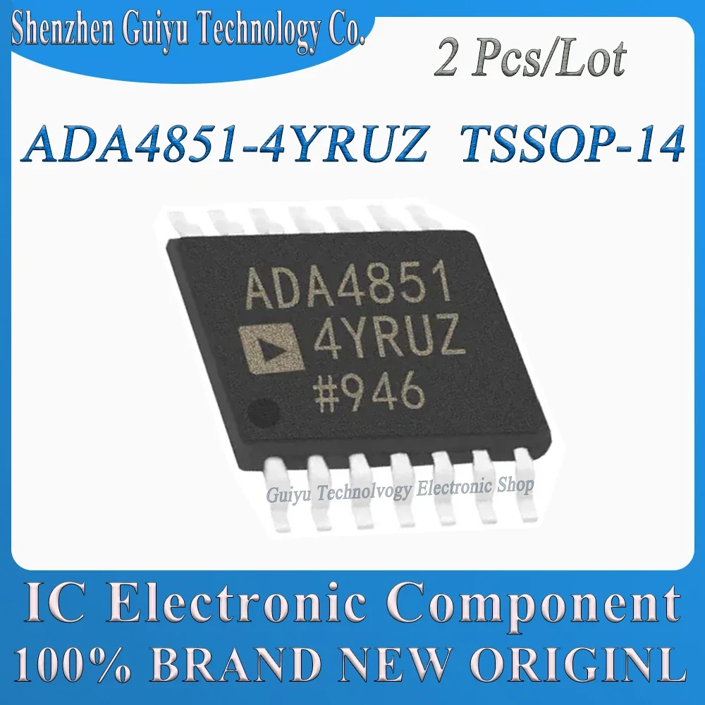 2 Pcs/Lot ADA4851-4YRUZ ADA4851-4YR ADA4851-4 ADA4851 ADA TSSOP14 IC Chip