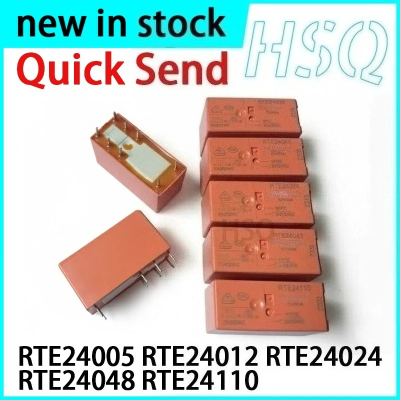 1PCS New  RTE24005 RTE24012 RTE24024 RTE24048 RTE24110 8-pin 8A Relay