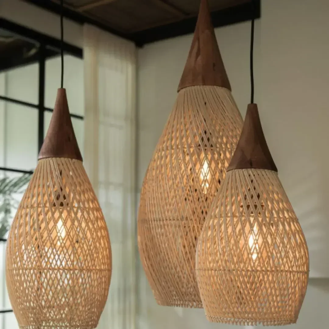 Southeast Asian Rattan Pendant Lights Hight Quality Vintage Lamps Dining Room Restaurant Kitchen Light Fixtures Loft Luminaries