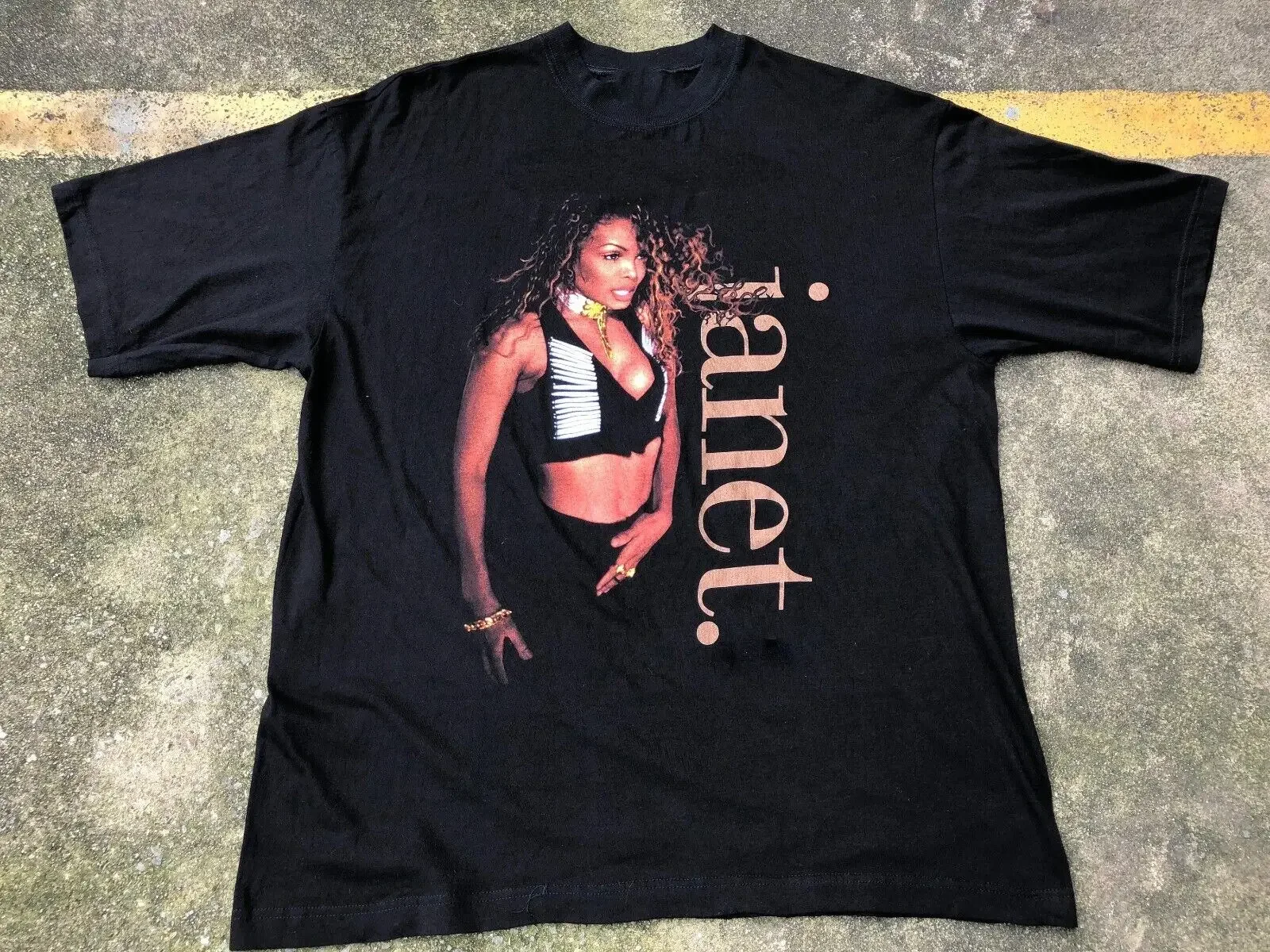 

Janet Jackson World Tour 93 94 Cotton Black T Shirt S 4XL
