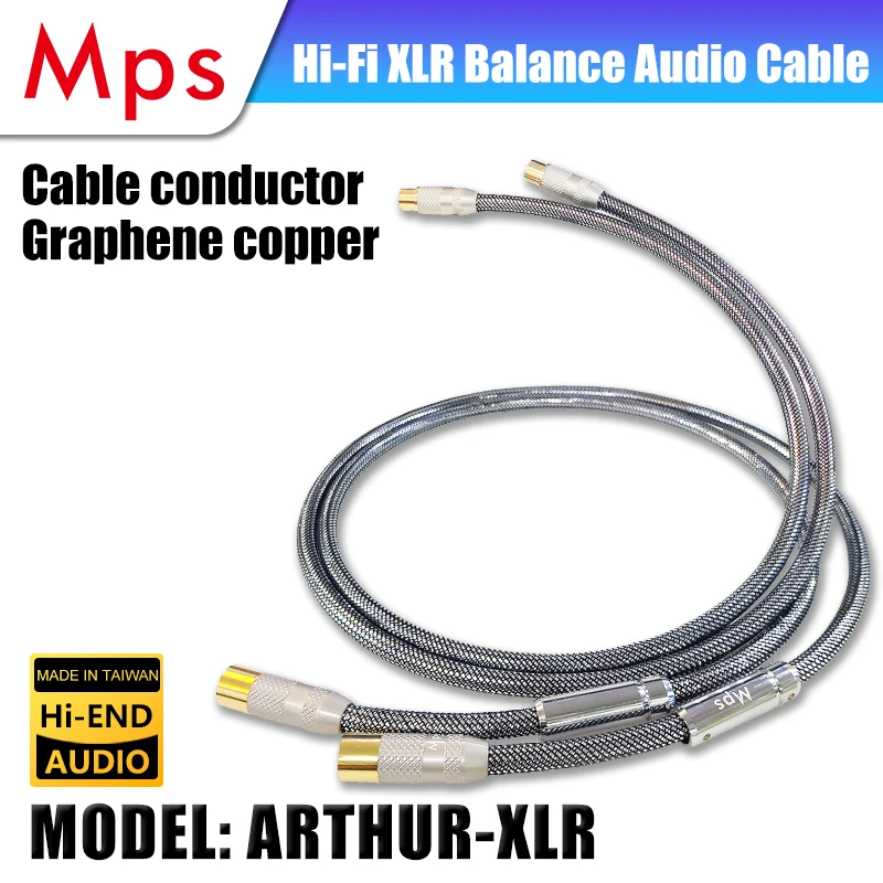 

HiFi MPS Audio Cable Arthur Graphene copper Audio Decoding Power Amplifier XLR Canon Plug Balance Signal Cable