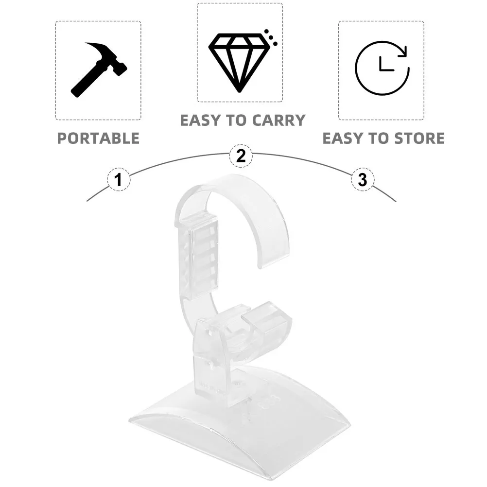 4Pcs Adjustable Clear Plastic Watch Stand Display Stands for Men Women Watch Storage Holder Organizer Rack Display Stands