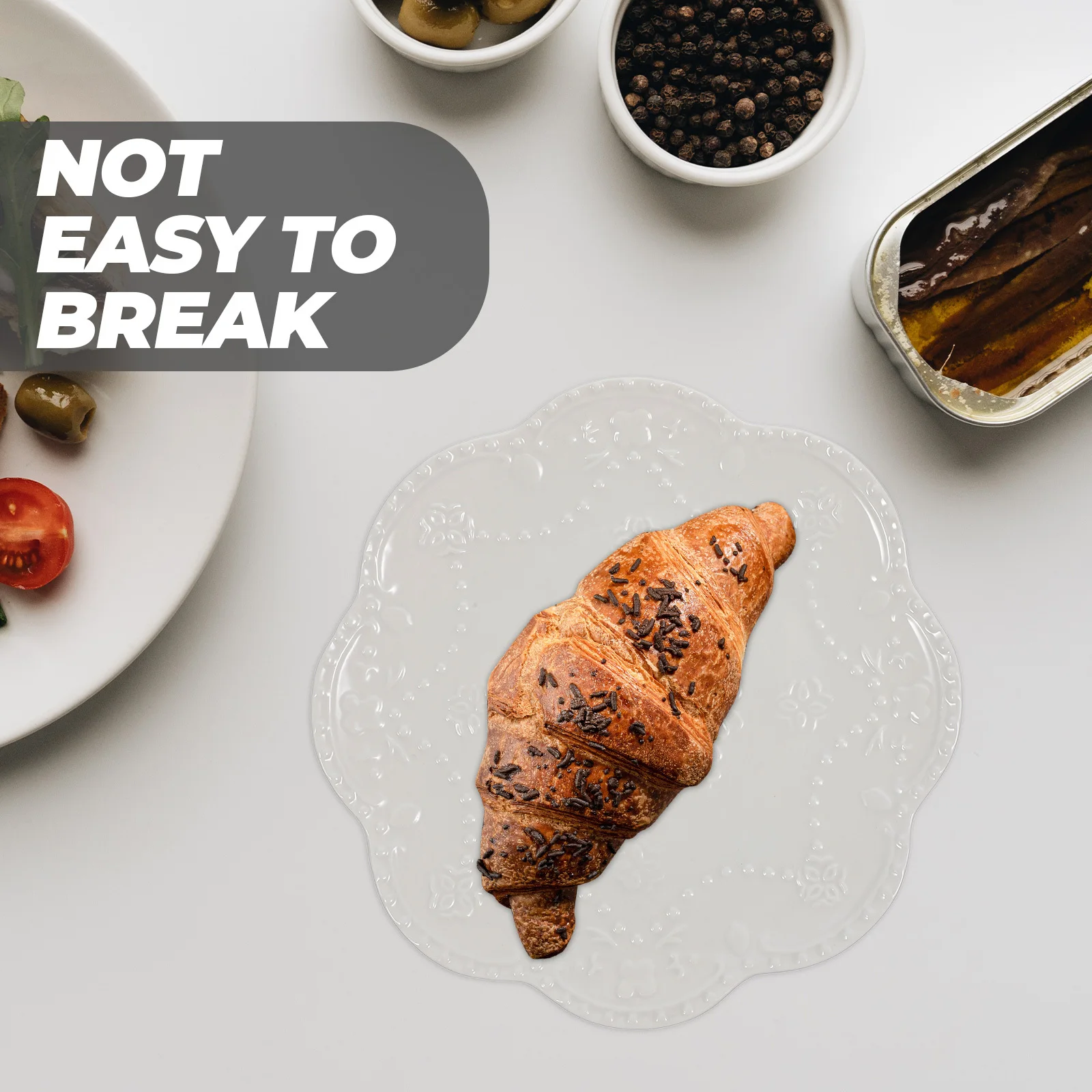 

Exquisite Ceramic Dessert Plate Simple Stylish Serving Plate for Home Restaurant Bar Tea Party Food Presentation