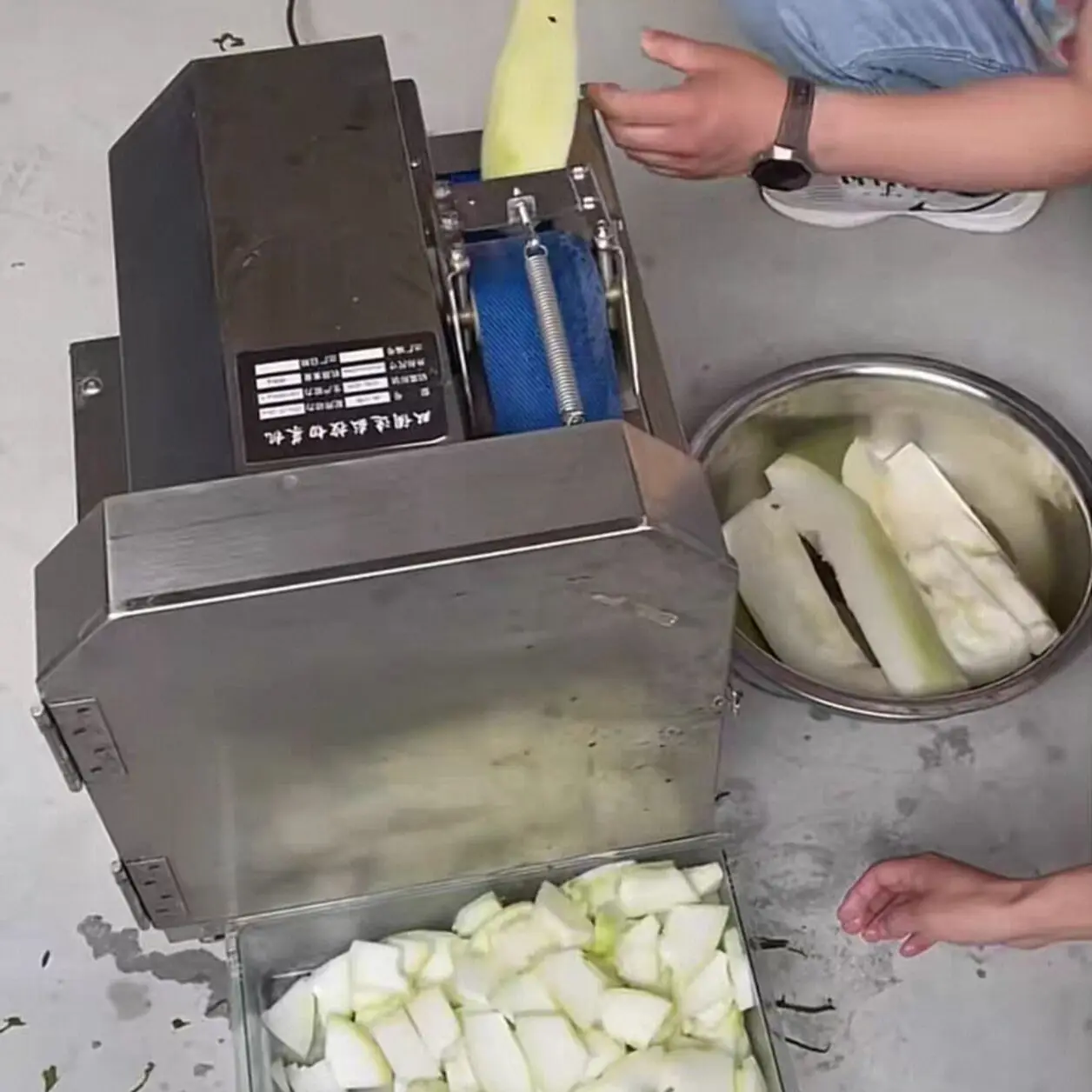 

Зеленый лук, торец, перец, картофель, измельчитель, коммерческая автоматическая овощерезка, машина для резки овощей