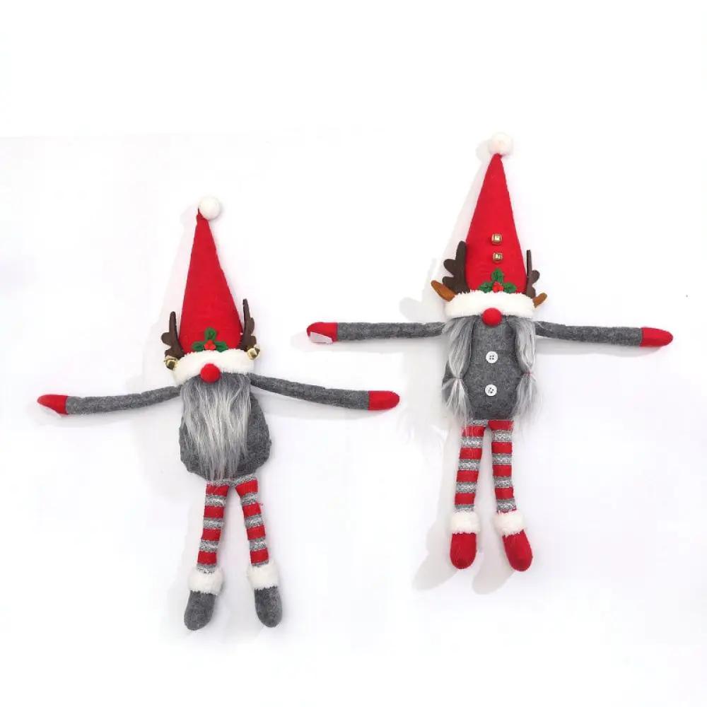 Holiday Home Decor Christmas Curtain Tieback Cartoon Faceless Doll Xmas Window Ornament Party Accessory