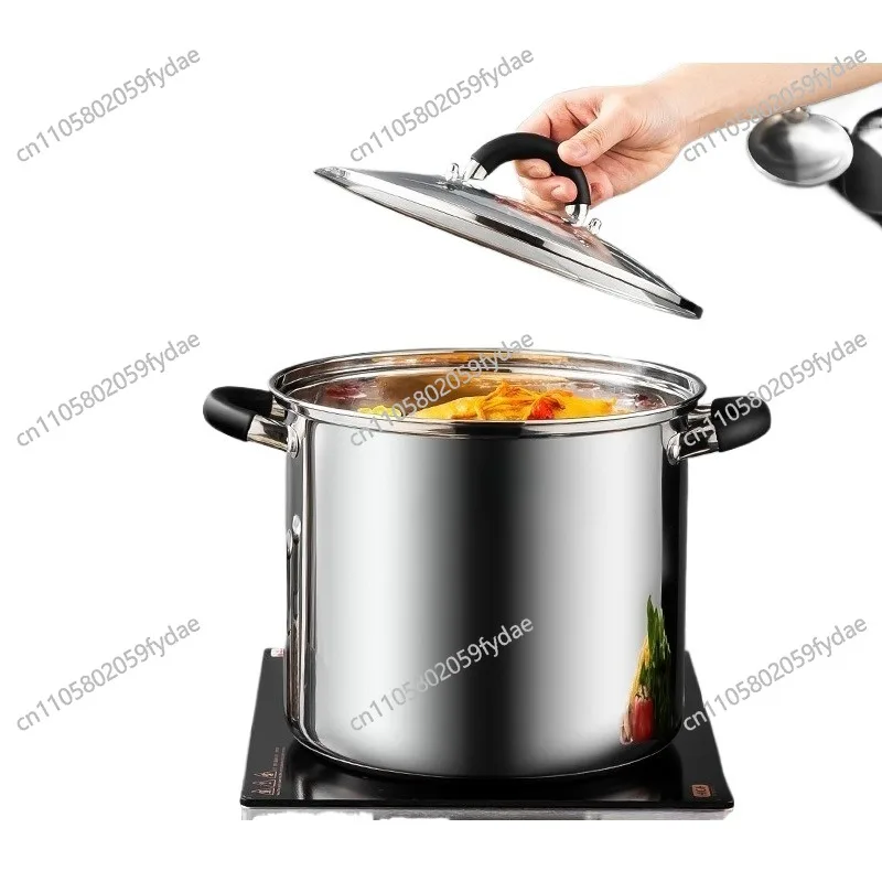 High soup pot stainless steel, a variety of specifications optional gas cooker induction cooker universal steam