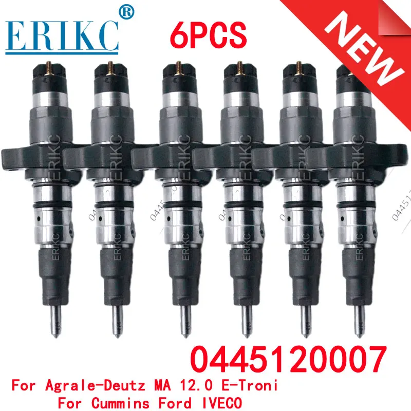 

6PCS Injector 0445120007 for Cummins 0445120007 0986435508 Common Rail Diesel Fuel Injector 0 445 120 007 for Bosch 0445 120 007