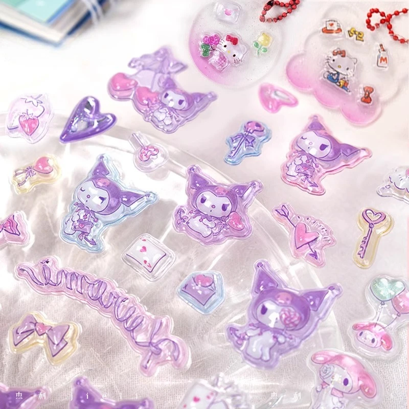 ميلودي كورومي ثلاثية الأبعاد الإغاثة تنقش ملصقات متعة Diy بها بنفسك ديكور جراب هاتف دفتر زجاجة ماء ملصق مقاوم للماء دائم ملصق هدية