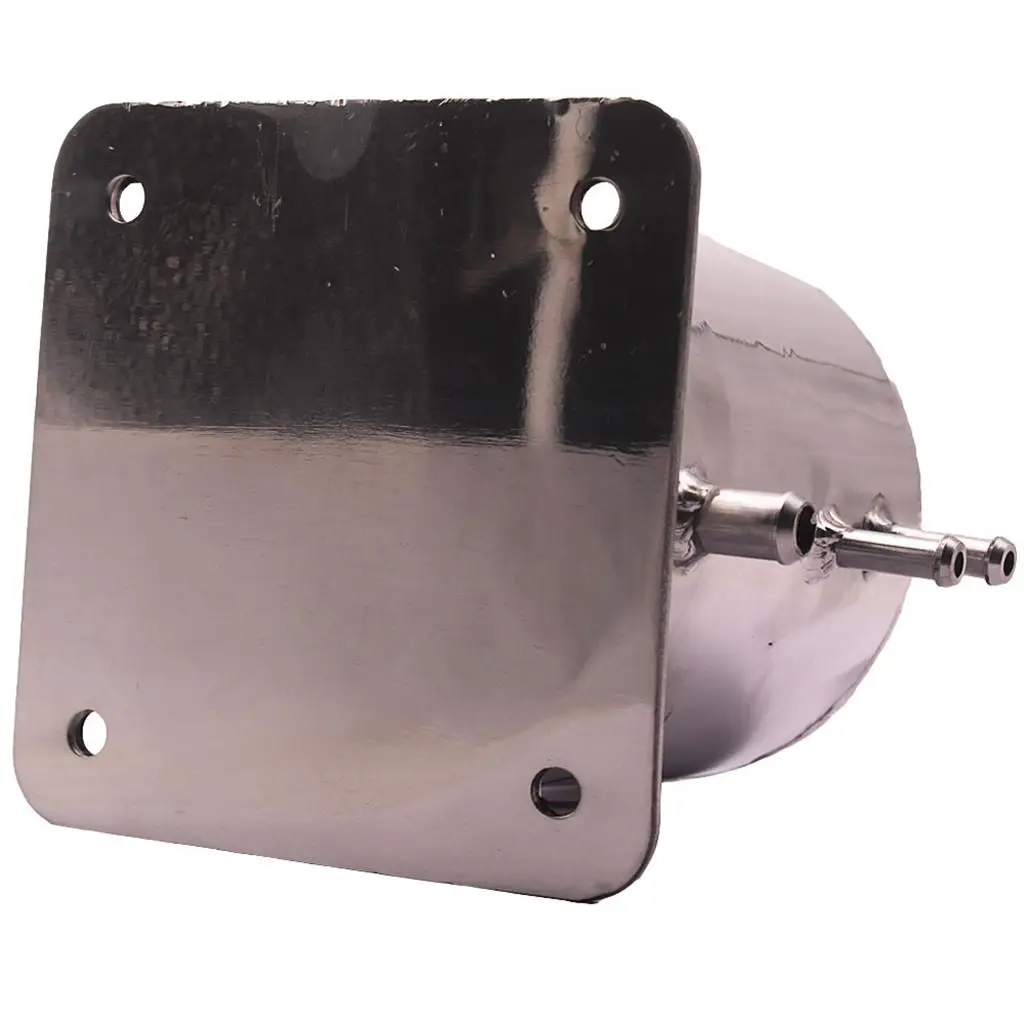 Universal Swirl Pot Alloy Tank Mirror Polished 1.3L Surge Fuel Cylinder for Motorsport Race Car