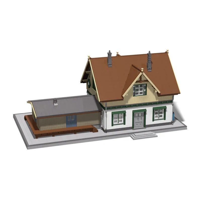 

Конструктор MOC-109549 «Городская железнодорожная станция» (уличная сцена), 4548 деталей, креативный подарок для мальчиков на день рождения