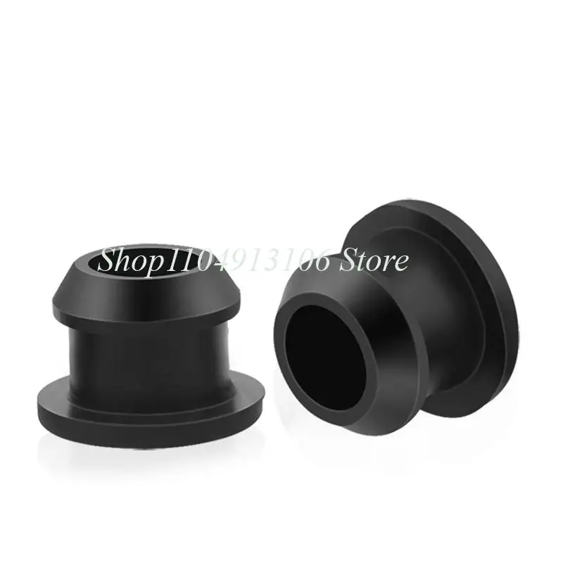 4PCS T Type Silicone Rubber Plug Black Solid Hollow Conical Caps Snap-on Blanking End Seal Stopper 3-12mm