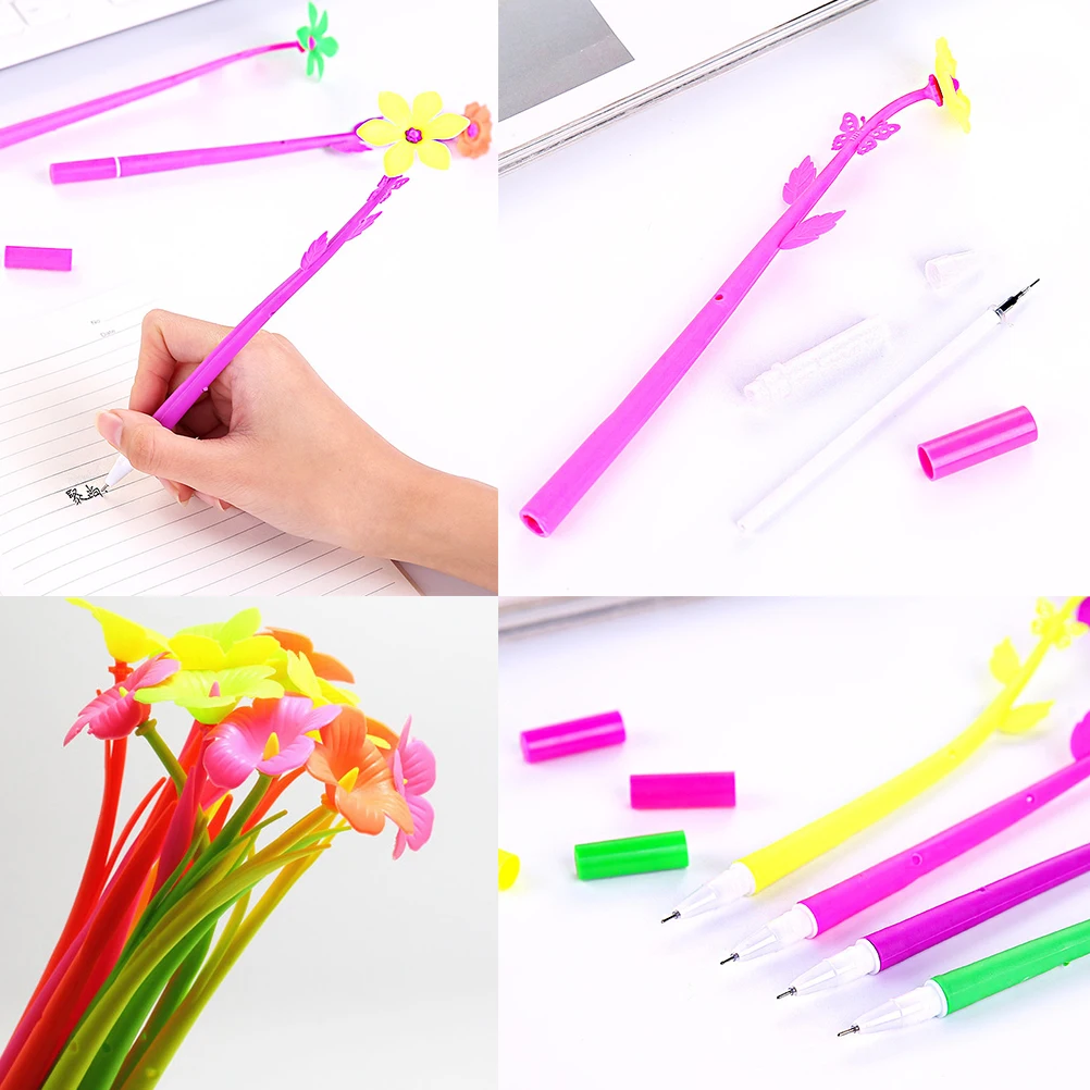 

30 Pcs Soft Glue Pen Glitter Fountain Cute Pens for Girls Gel Brush Coloring Watercolor Pattern