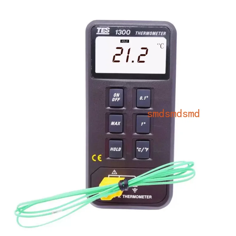 TES-1300 Single Input K Type Thermocouple Thermometer Industrial Thermometer Temperature Reader Sensor -50 to +1300