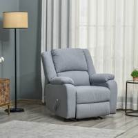 HOMCOM relax Chair Handheld TV Chair with Recliner Function, Linen Look, Dark Grey