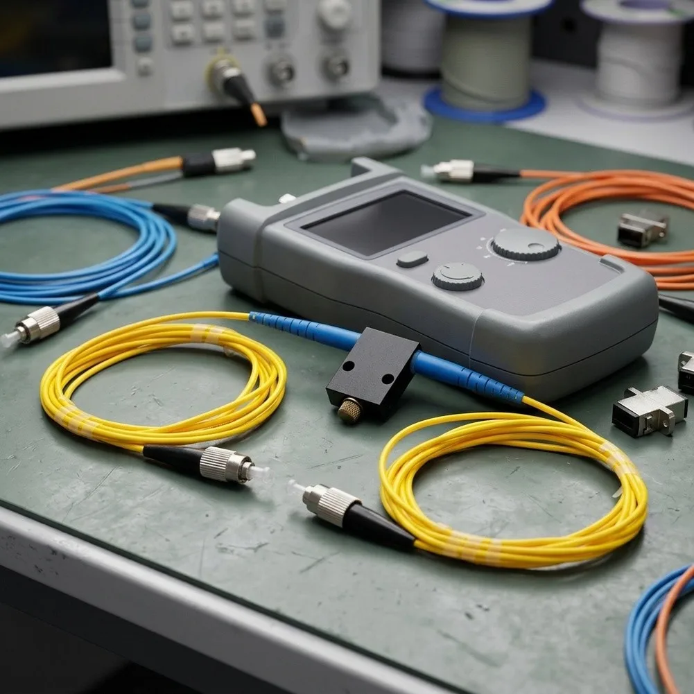 Adjustable 0‑40dB FC Fiber Attenuator, Single‑Mode FC/UPC Adapter, Variable Optical‑fiber Signal Attenuation Component
