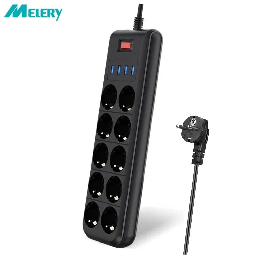 ¿Por qué el adaptador Melery Power Strip 10 puertos con USB es la solución ideal para tu hogar y oficina? Descubre por qué miles de usuarios en Europa lo eligen