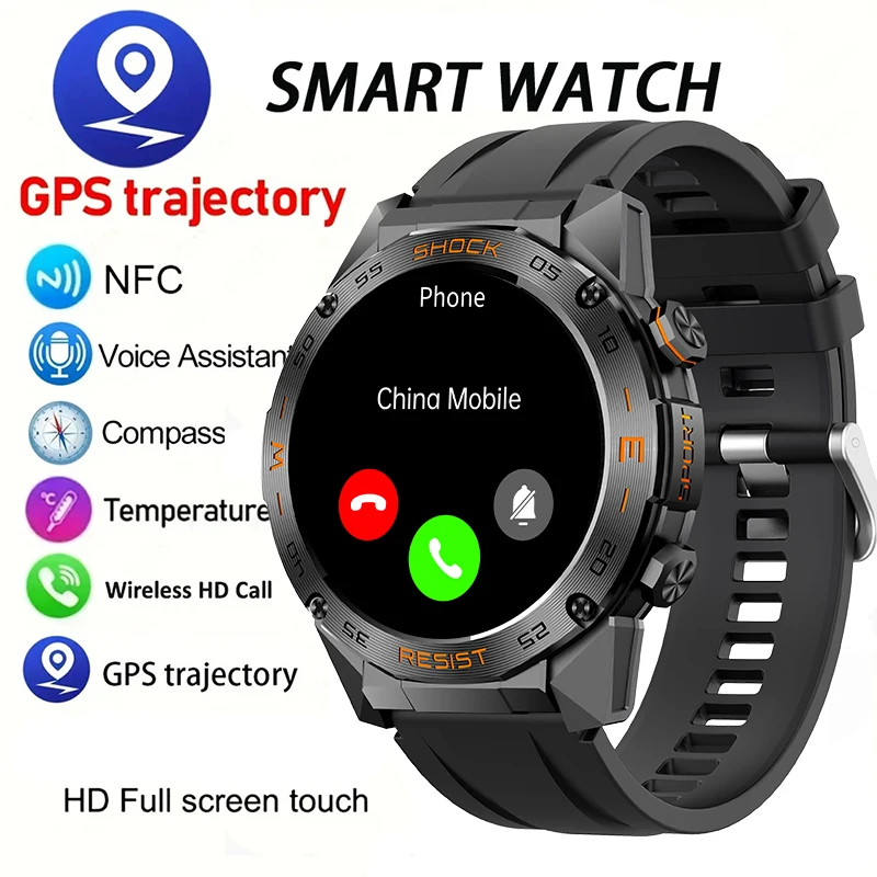 

2026 Men's Sports Call Smart Watch IP68 With Bluetooth Call Heart Rate Blood Pressure Monitoring 100+Sports Tracking Smartwatch