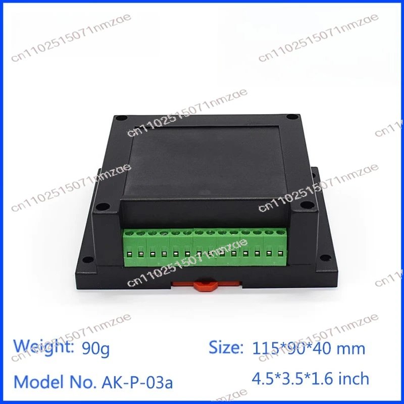 115×90×40mm Guide Rail Control Plastic Enclosure, DIN Rail Mount Electrical Box for  Automation Control System Enclosure