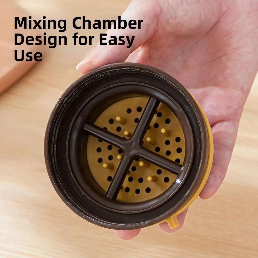 Plastic Flour Shaker Detachable Rotary Mixing Chamber Powder Dispenser Controlled Dispensing Baking Supplies Flour Duster