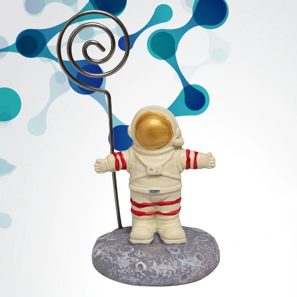 

Astronaut Name Card Holder Golden Memo Clip For Home Office Desktop Use Creative Photo Clip Stand Holder Note