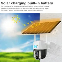 Wifi/4G Sim Solar Camera Outdoor CCTV IP Camara PIR Humanoid Detection Night Vision Security Protection 7.5W Solar Panel