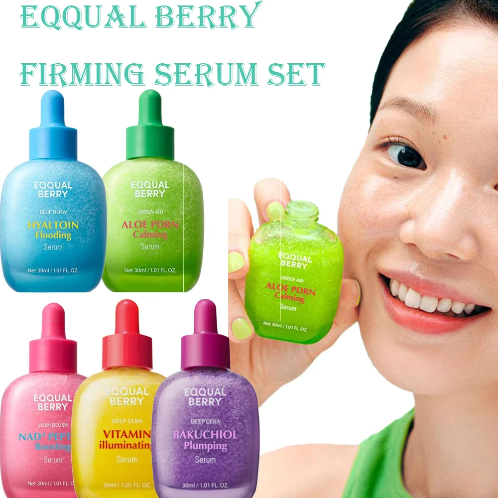 EQQUAL BERRY Juego de suero reafirmante de 30 ml: nutritivo profundo, ligero, hidratante, cuidado de la piel coreano, reafirma los poros y reduce las líneas finas