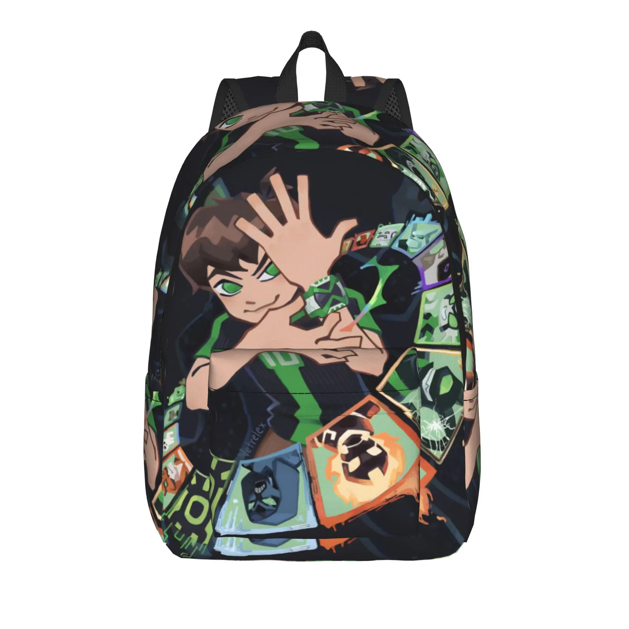 Ben 10 Anime Casual Backpack Sports Student Work  Daypack for Men Women College Shoulder Bag