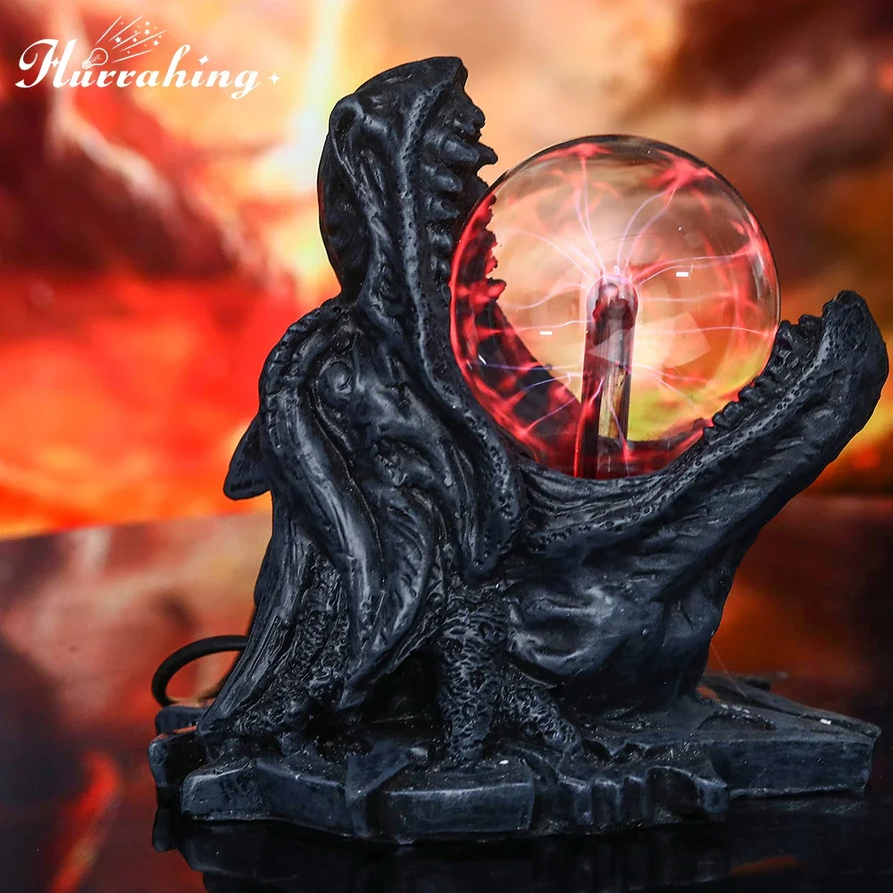 Dragon's Head Crystal Plasma Ball 3 Inch Glass Ball Touch Sensitive Science Enlightenment Cool Interior Decoration Ornament