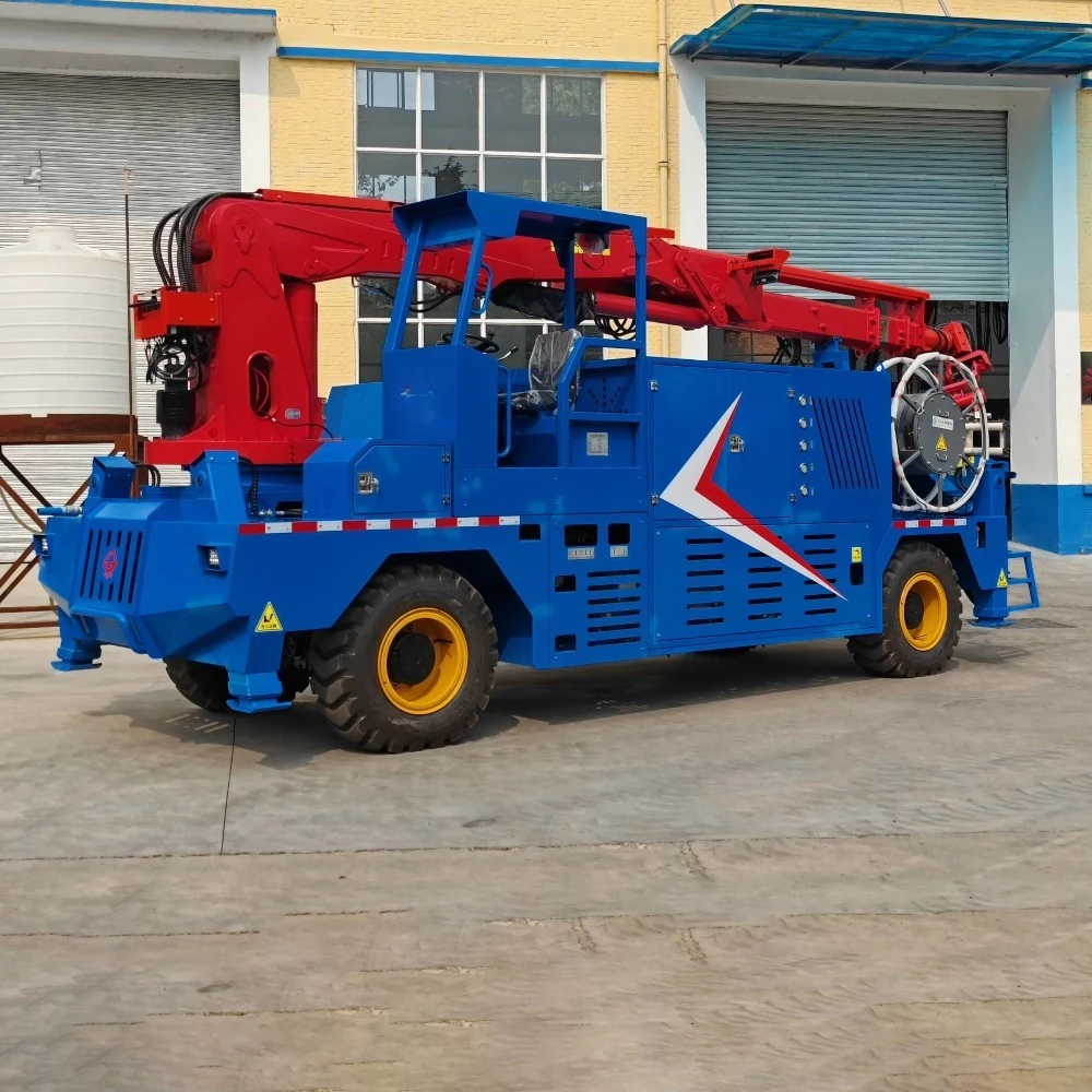 Wet Shotcrete Trolley with Articulated Boom and Heavy Duty Welded Chassis and 30 Percent Larger Maintenance Space