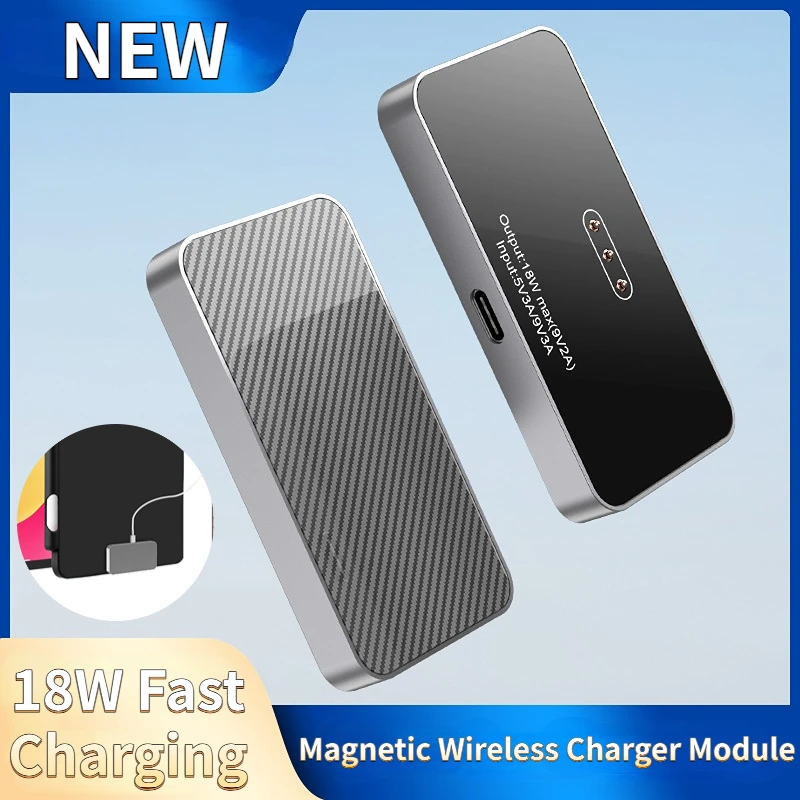 

18W Magnetic Wireless Fast Charging Module Connector Charger Compatible With 10W/7.5W/5W Power Delivery For iPad Pro 13"/11"