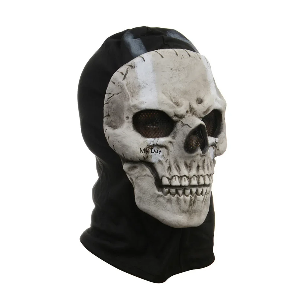 Halloween Horror Ghost Skull Mask Movie Call of Duty MW2 Latex Headgear Helmet Cosplay Perform Party Masquerade Prop Cosplay