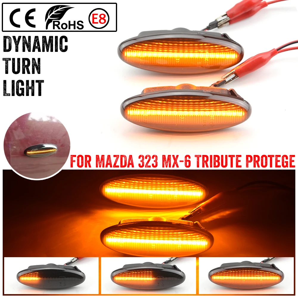 Sequential Blinker Car Lamp LED Dynamic Side Marker Turn Signal Light For Mazda B2500 Pick up 323 Tribute Protege Astina Lantis