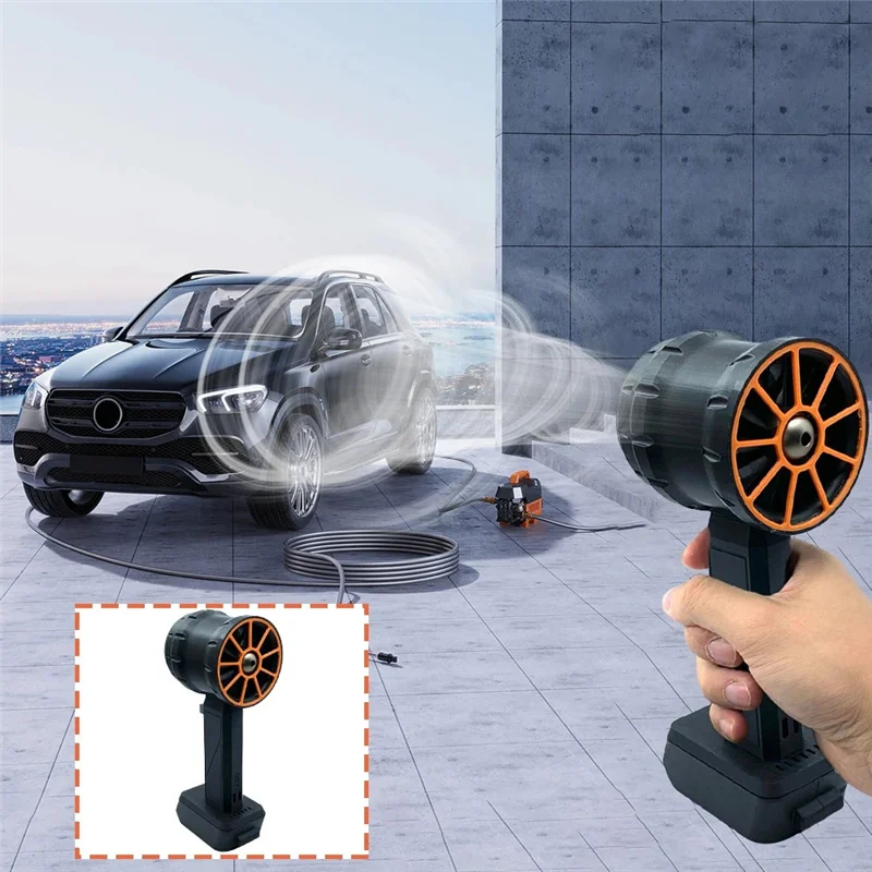 HLZS-Rechargeable Turbo Jet Fan 1800G Thrust Electric Air Blower Dryer Duster For 18/21V Battery Compatibility