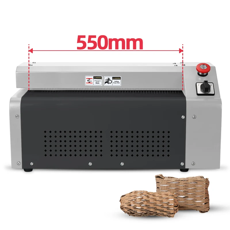 

550 мм 100% переработанные гофрированные небольшие картонные коробки для резки, машина для измельчения консервной бумаги