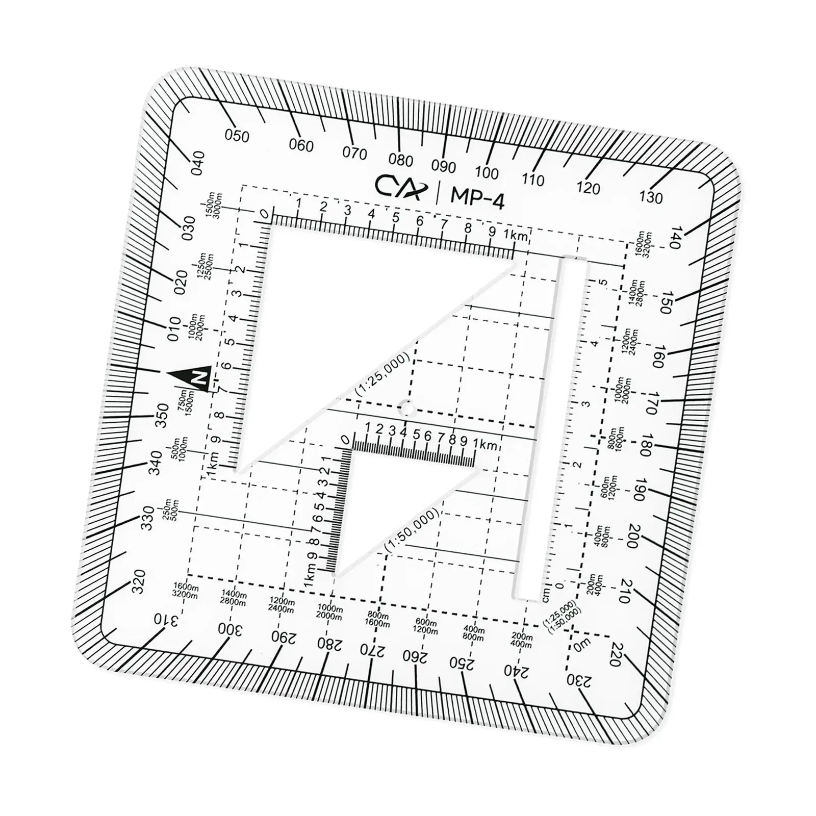 Protractor Ruler, Square Measuring Ruler, Geographic Coordinate Ruler, Pocket Grid for DIY Projects Traveling Drawing