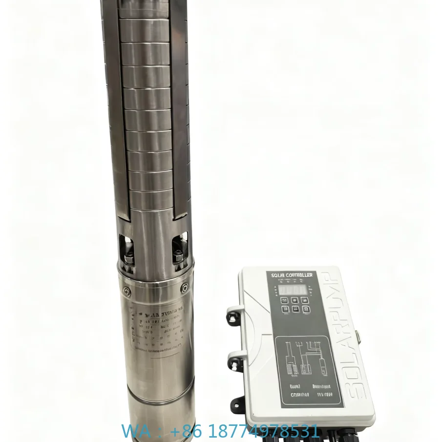 مضخة مياه تعمل بالطاقة الشمسية للري الزراعي بالطرد المركزي، تحافظ على جهد أقل، ضخ ذاتي التحضير، عميق متسامن