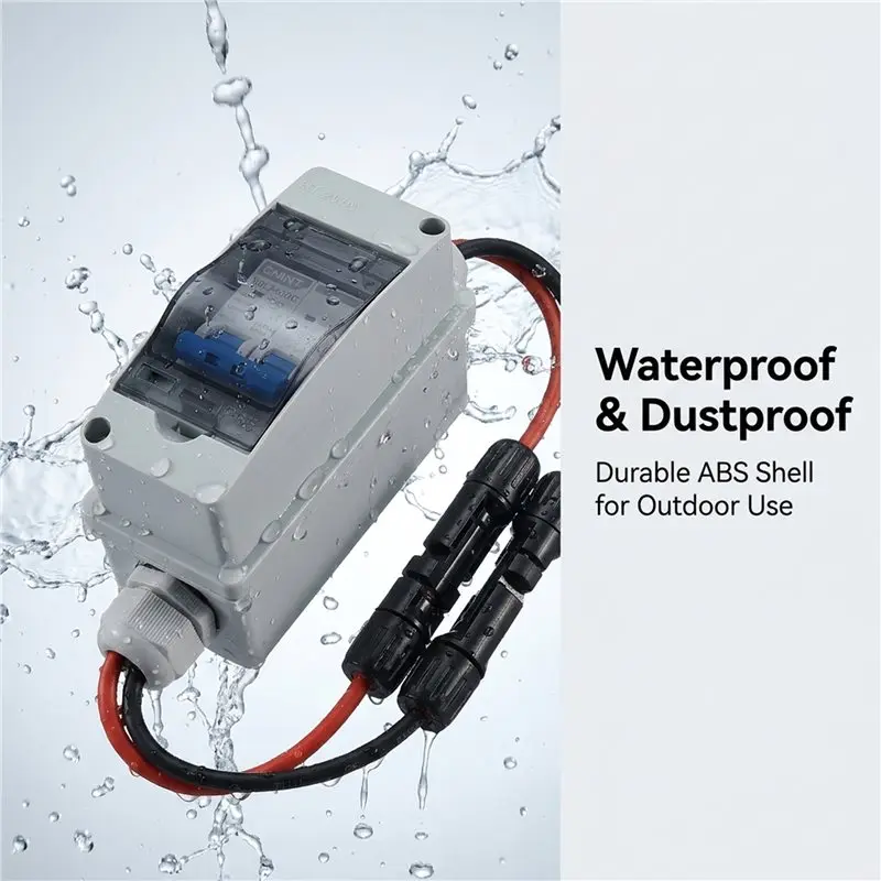 [NEWA08R】 DC 500V IP65 Waterproof PV Circuit Breaker Box With Connector 32A For Solar Panels Disconnect Switch