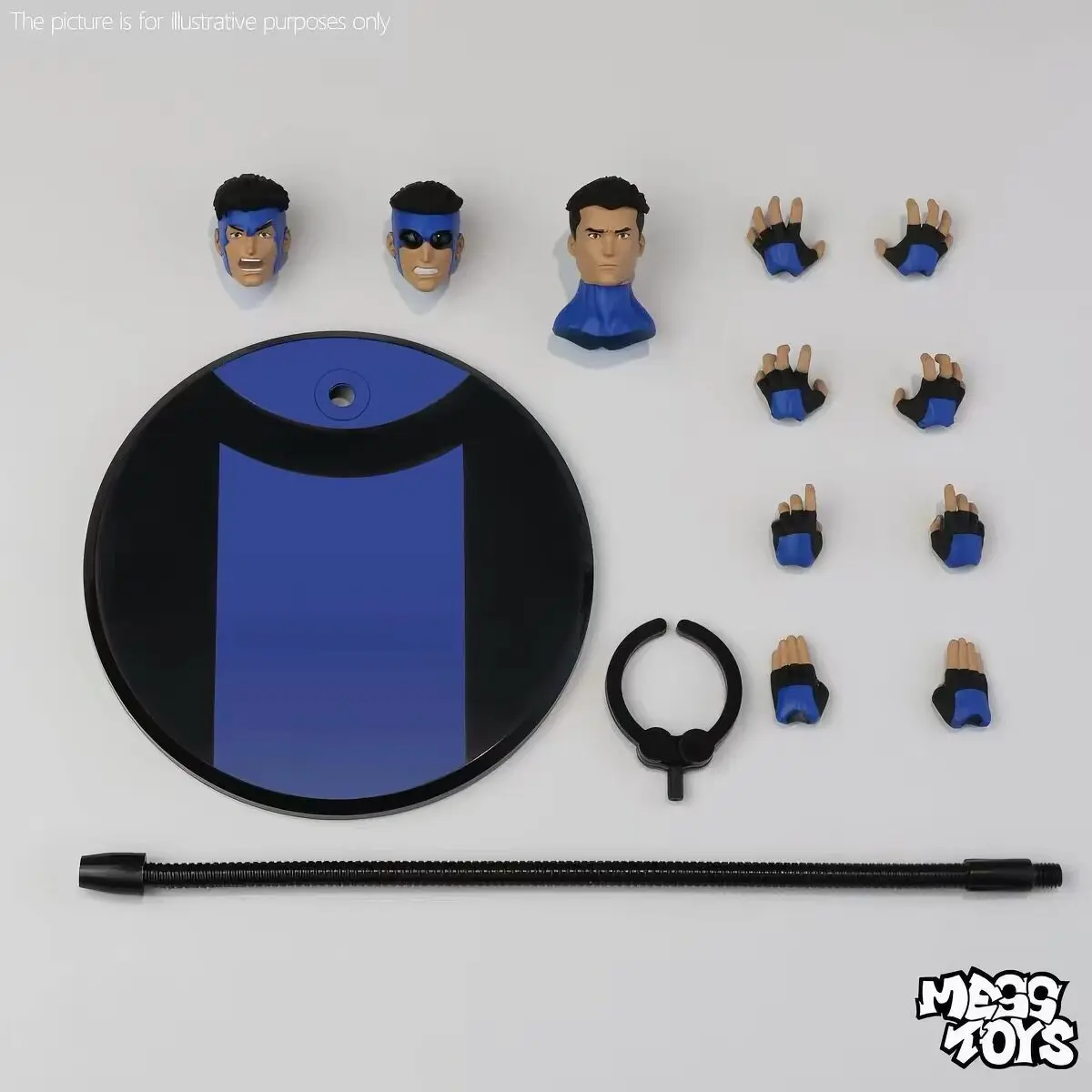 Mess Toys Invincible Action Figure Mark Grayson Classic First Suit Blue-Black New Suit Toys Collectibles For Hobby Halloween