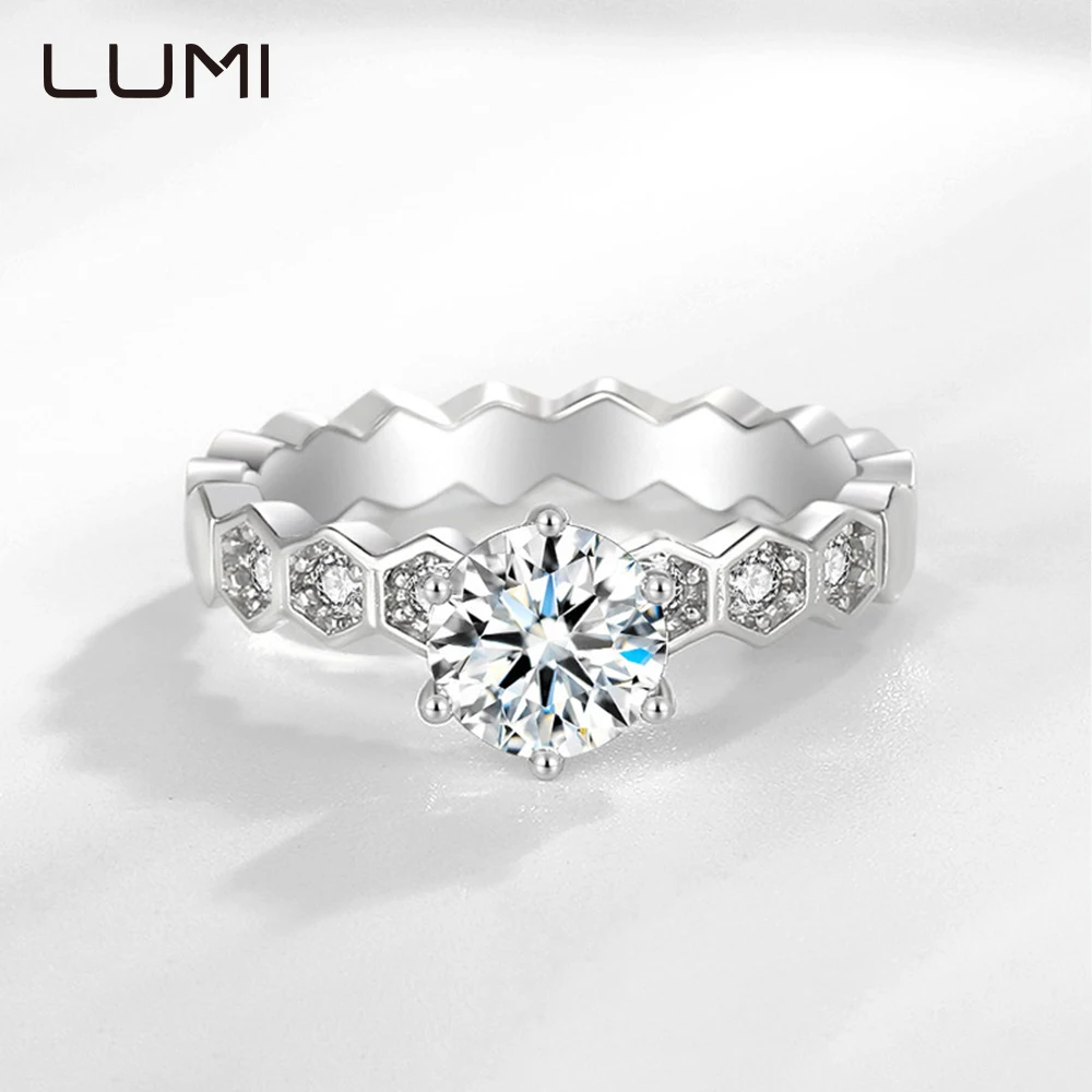 Certificated 1-2ct Moissanite 925 Sterling Silver Wave Ring - Elegant Party Wedding Jewelry Band for Women Girlfriend Mom