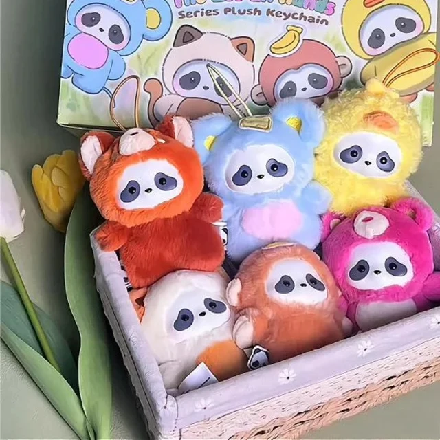 

Panda Roll The Zoo In Hands Series Vinyl Plush Blind Box Toys Kawaii Bag Pendant Figure Mystery Box Collect Toy Birthday Gift