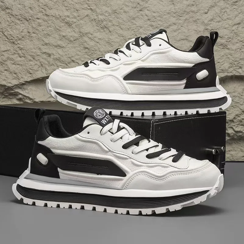 

Мужская обувь, весна 2024, новая дышащая повседневная спортивная обувь, нескользящая мягкая подошва, маленькая белая обувь, мужская трендовая обувь для папы, мужская 1