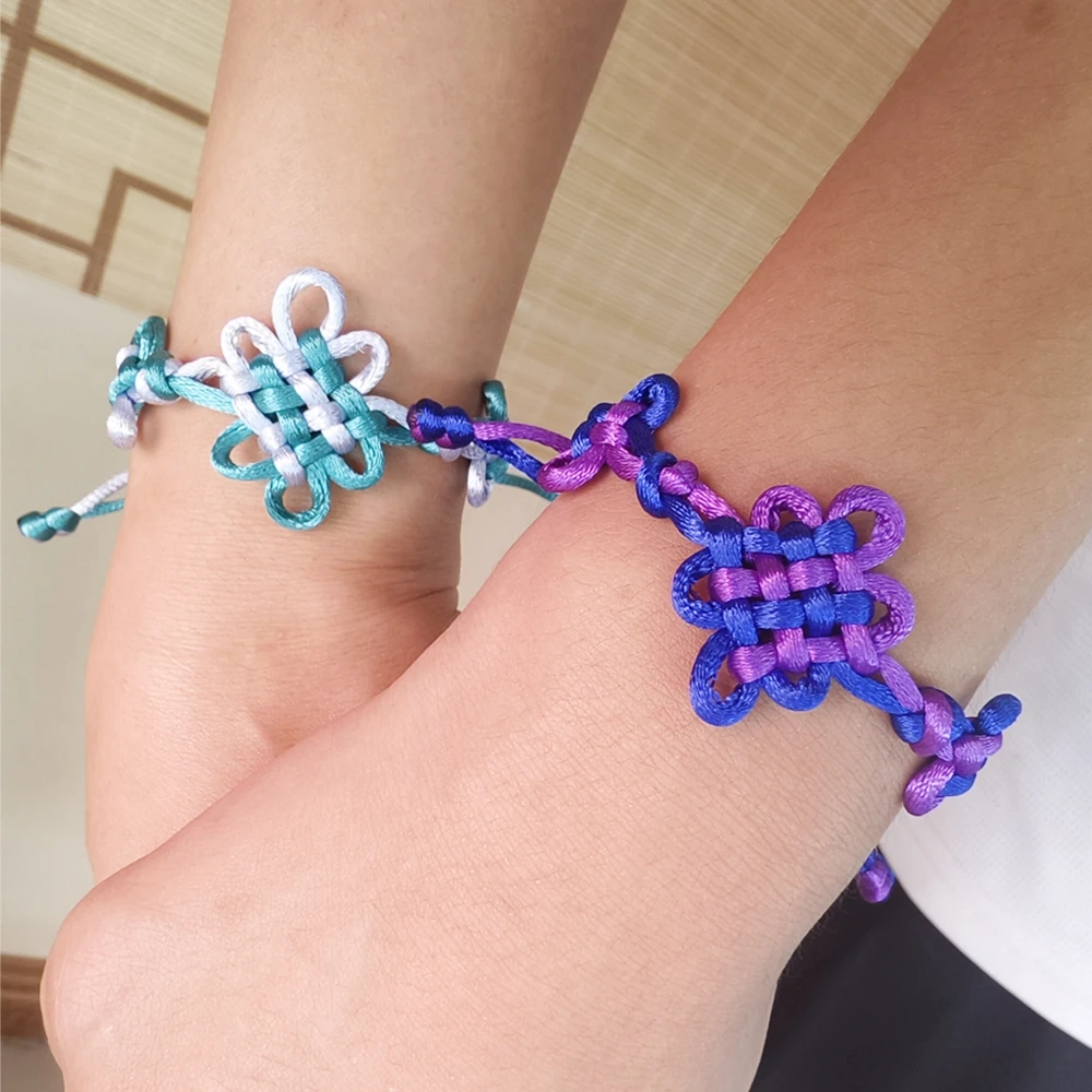 LATS Handgefertigtes geflochtenes chinesisches Knoten-verstellbares Armband für Damen und Herren, Paar, Freundschaftsschmuck, Anime-Cosplay-Zubehör, Geschenk
