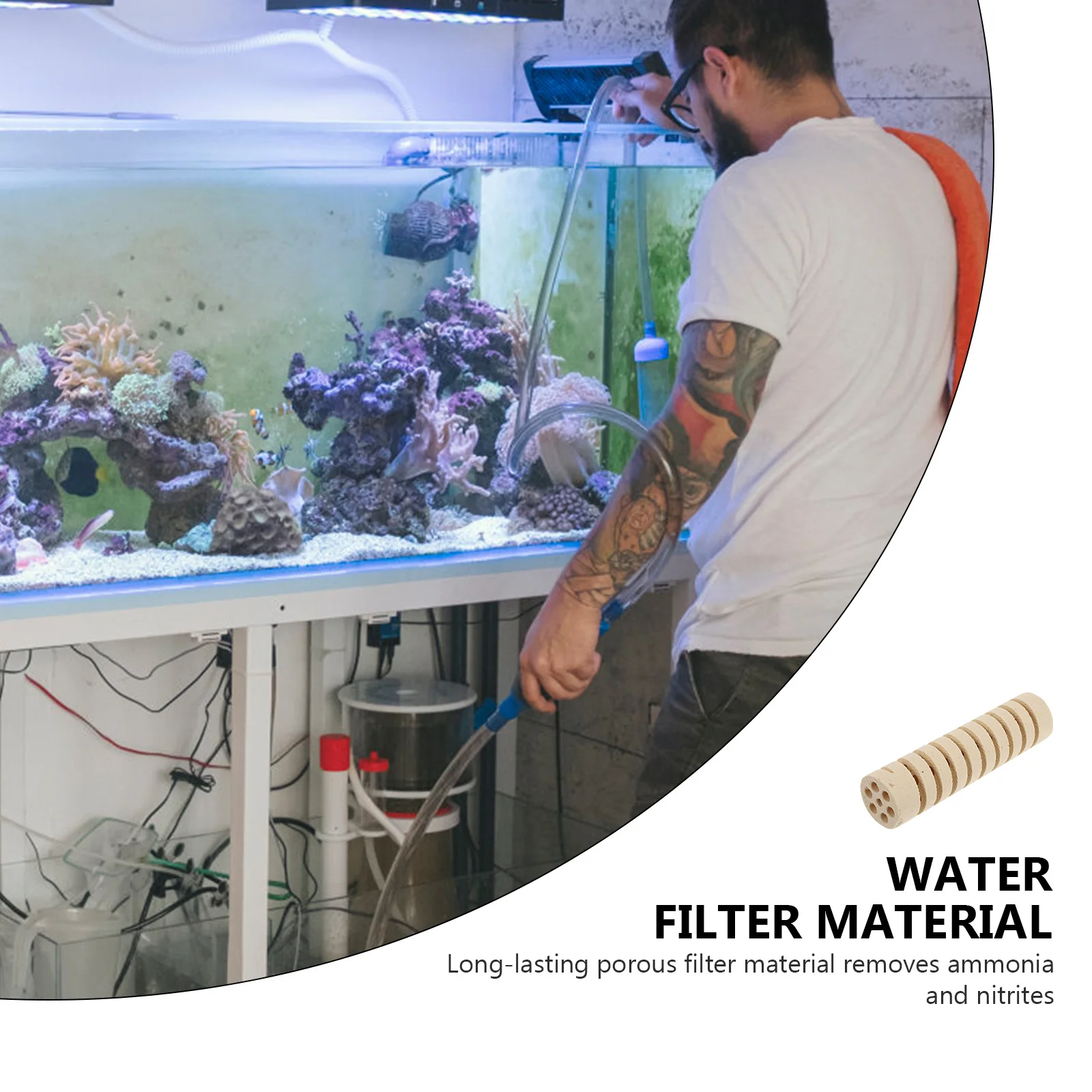 

Filter Cleanser Fish Tank Filtration Material Water Filtering Units for Aquariums