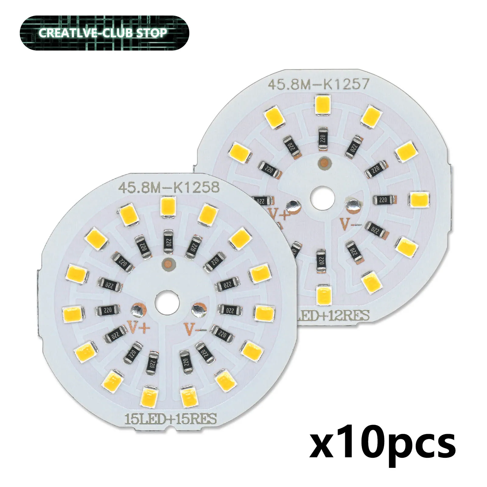 10 Uds. Por lote DC12V lámpara cuenta SMD2835 Chip bombilla LED para lámpara 17W 21W alto brillo tablero de luz blanca cálida para bombilla LED Downlight