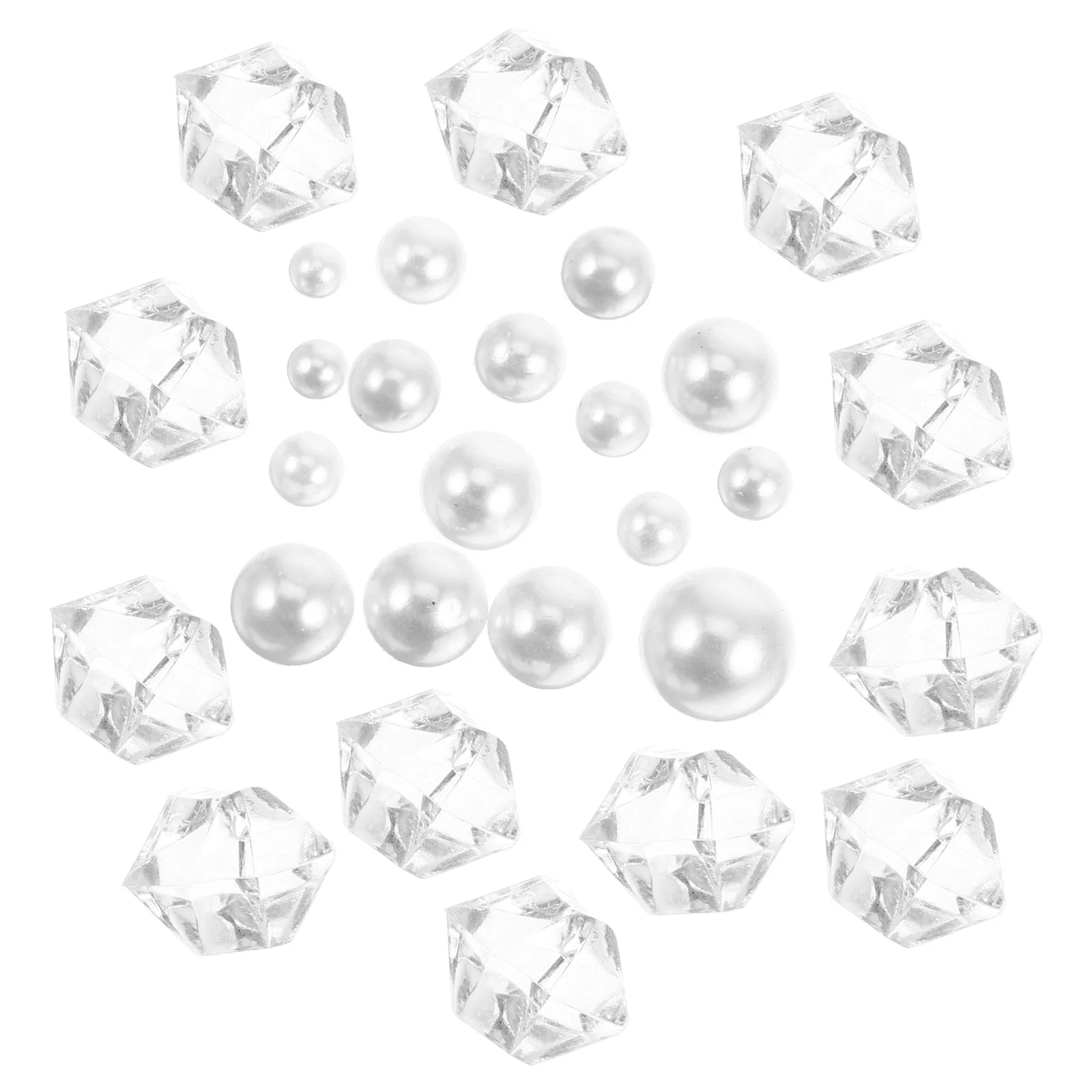 

1Pack Clear Aquarium Gravel Rocks White Fake Pearls Quartz Crystal Decorative Betta Fish Tank Resin Substrate Fish Tank Rock