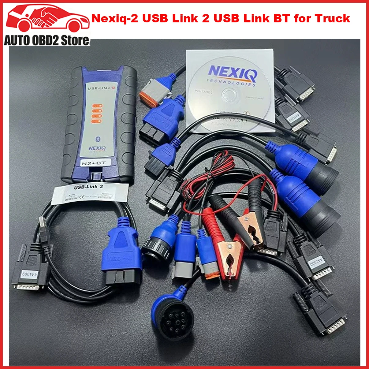 Nexiq2 Nexiq 2 USB Link USB and Bluetooth Diesel Heavy Truck Fault Detector NEXIQ2 For Diesel Heavy Duty Scanner Diagnostic Tool