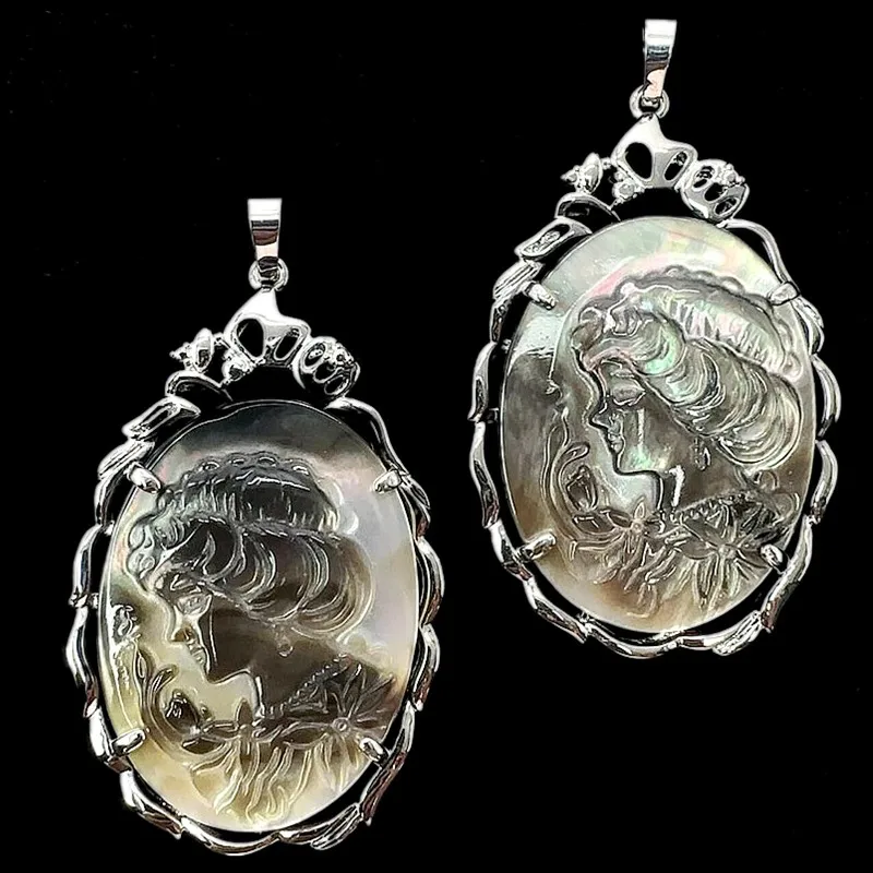 Natürliche Mutter der Perle Shell Splitzen Abalone Shell Handgefertigter Anhänger DIY Schmuck Herstellung Frauen exquisite Halskette Zubehör – Detail 5