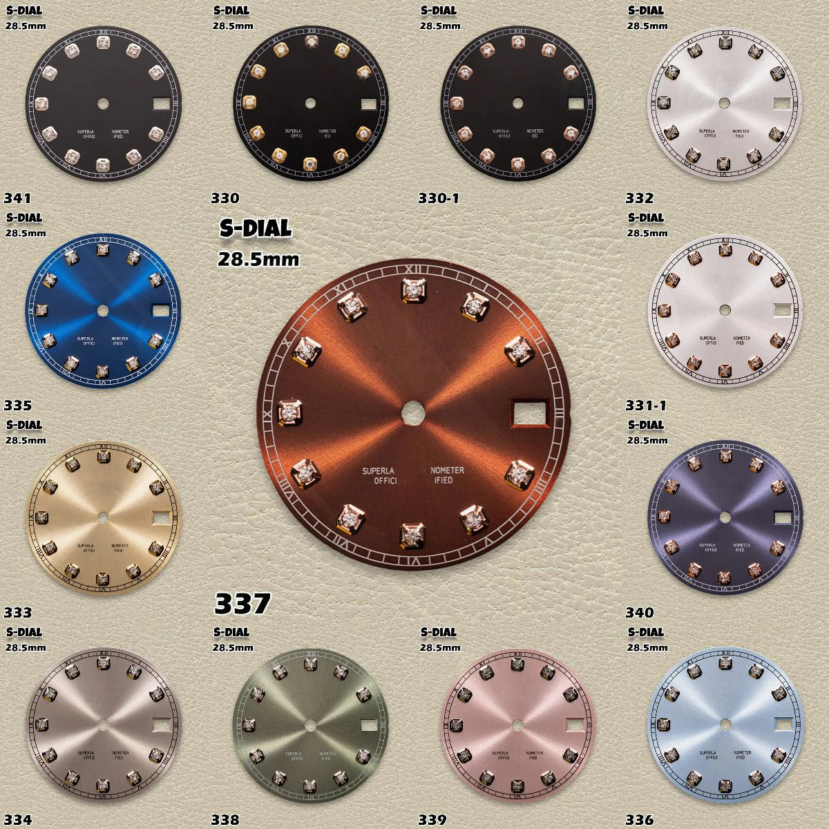 Esfera Radiante con Detalles en Oro y Diamantes de 28.5mm para NH35/NH36 | Logotipo S - Relojes para Hombre, Accesorios de Modificación de Relojes