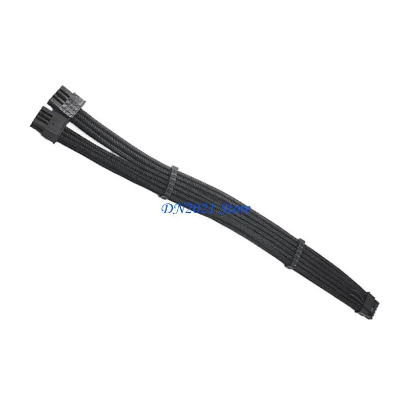 F3KE 16AWG 12VHPWR PCIE5.0 2x8pin to16Pin (12+4P) Male 600W Power Extension Cable