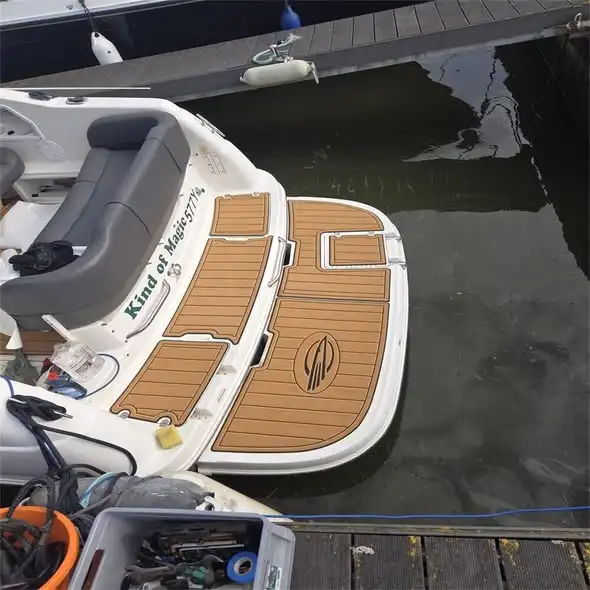 Non-Slip EVA Faux Marine Mat Self-Adhesive 6mm Yacht Cockpit Pad for 1997-2001 Chaparral 240 signature Boat Decking Easy Install